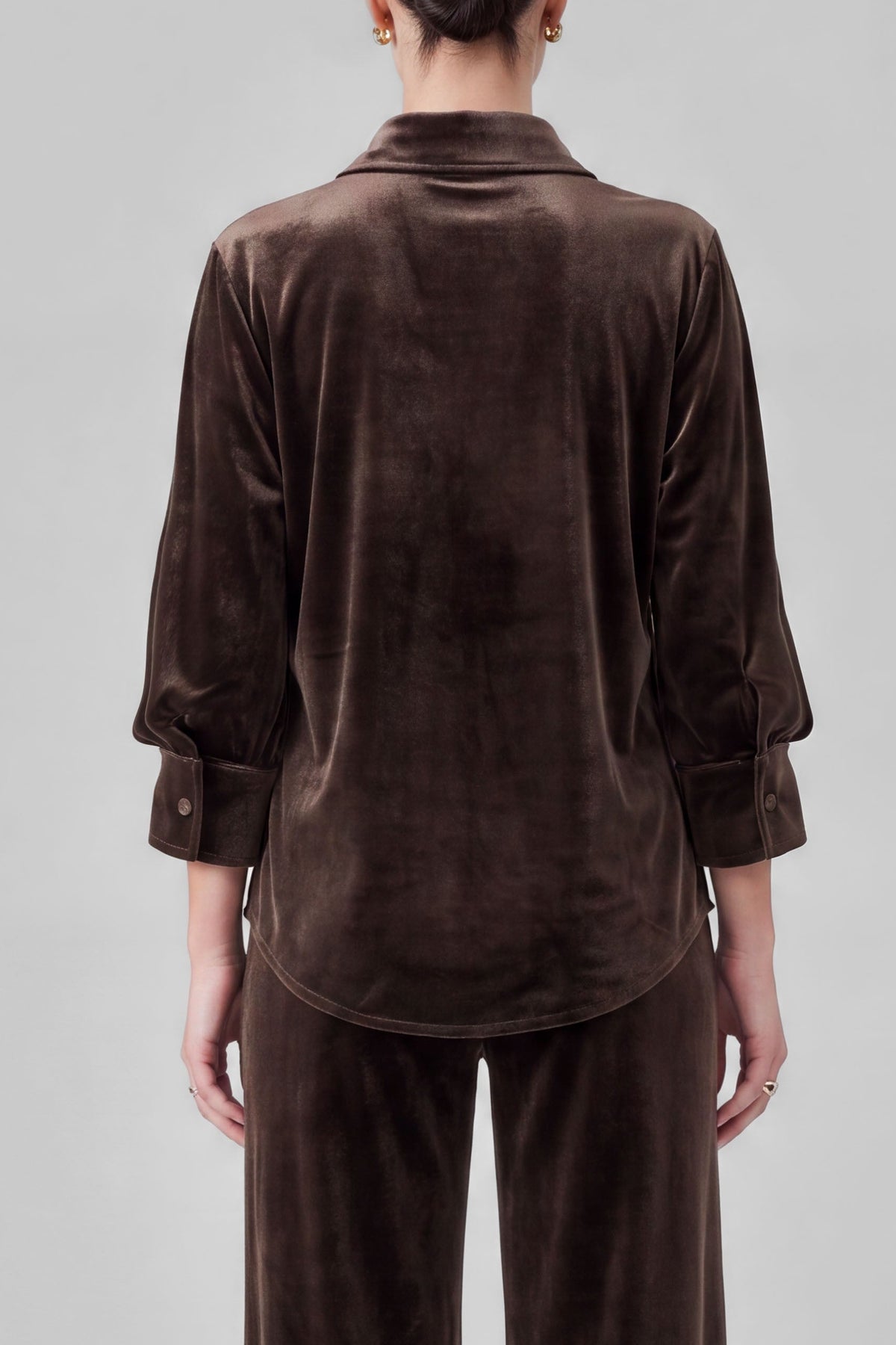 Rowan Velvet Top In Brown