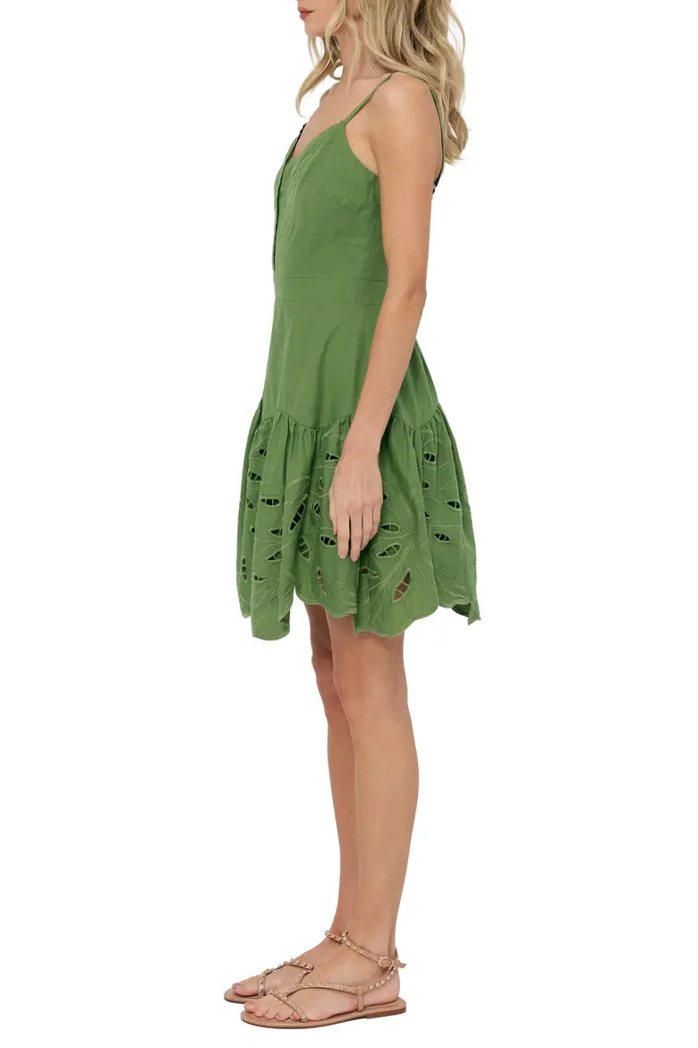 CIEBON Cathal Cutwork Embroidered Mini Dress