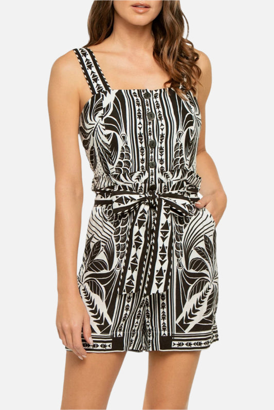 FARM Rio Monochrome Elegance Romper
