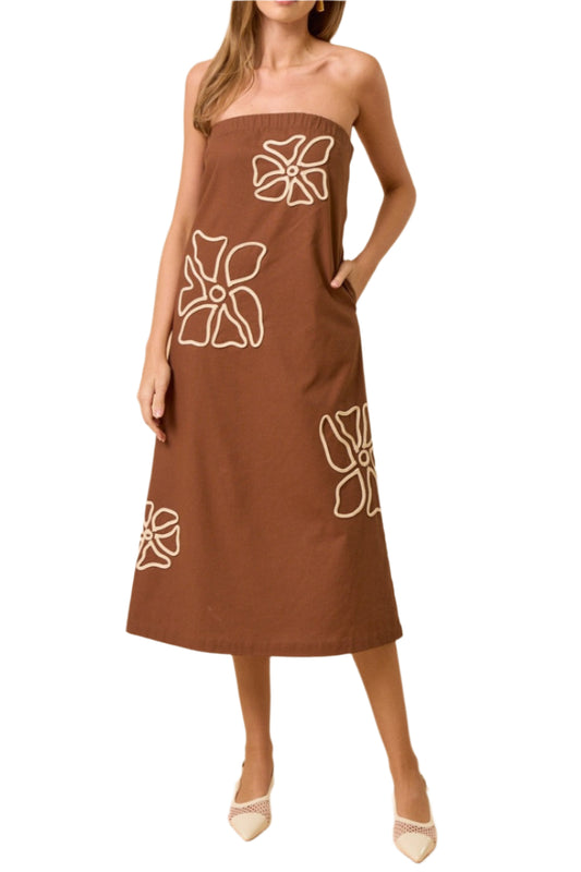 Callie Strapless Midi Dress