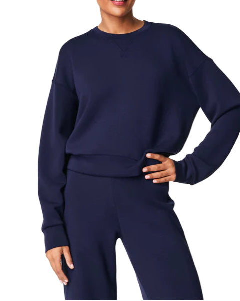 Spanx Air Essentials Crewneck in Timeless Navy