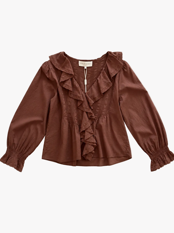 Strawberry Paris Sundance Top in Chocolate