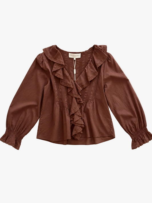 Strawberry Paris Sundance Top in Chocolate