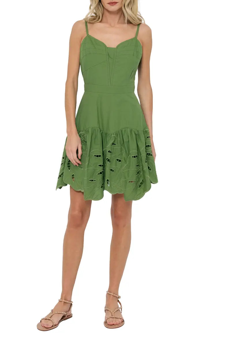 CIEBON Cathal Cutwork Embroidered Mini Dress