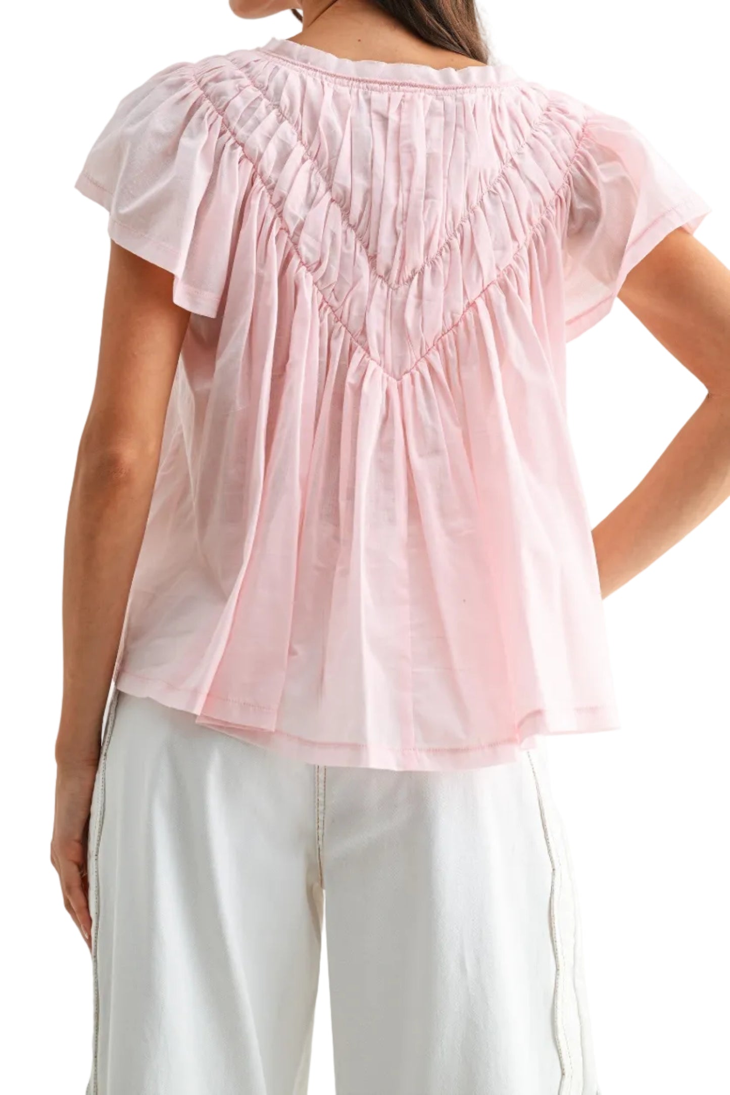 Tiffany Ruffle Short Sleeve Top