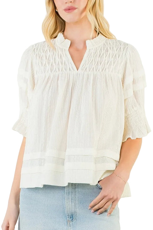 Olivia Crinkle Detailed Top