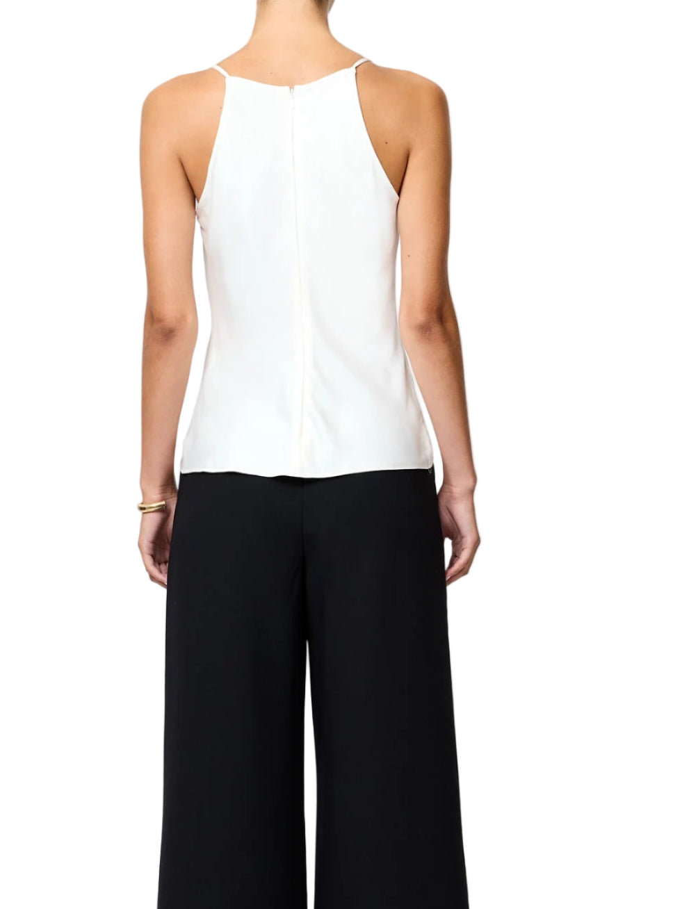 French Connection Ennis Satin Cowl Neck Top