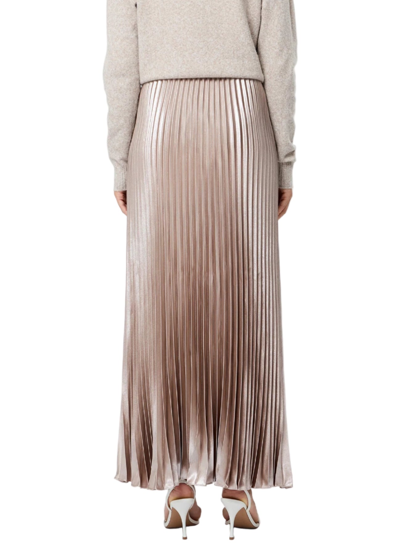 French Connection Marielle Metallic Satin Maxi Skirt