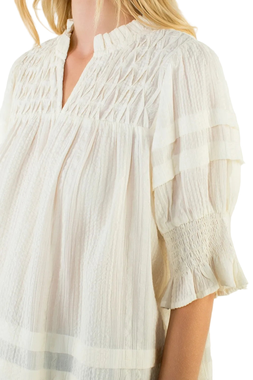 Olivia Crinkle Detailed Top