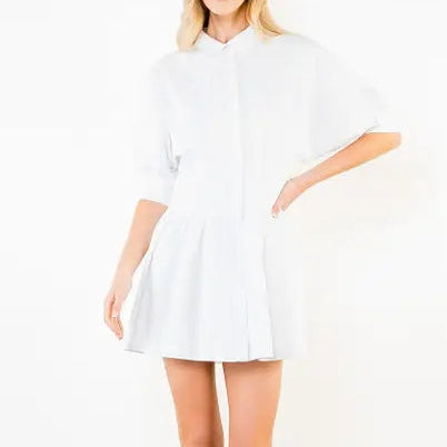 Landry Puff Sleeve Collared Dress