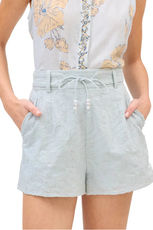 Allison Embroidered Ainsley Mini Shorts