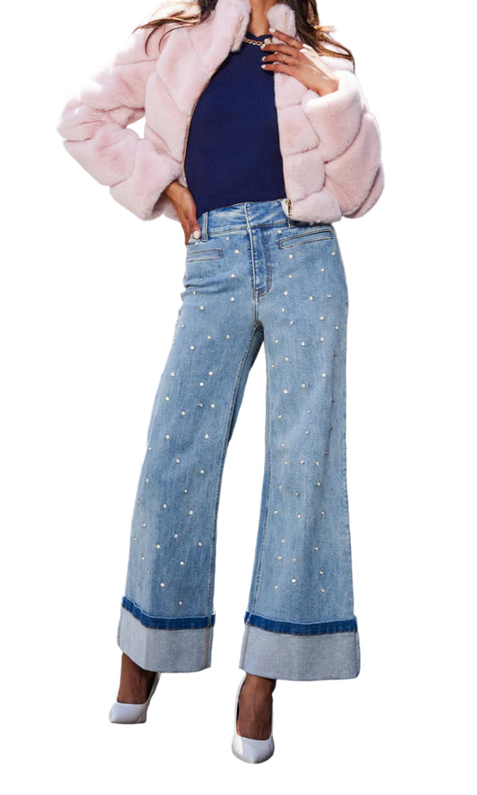 Raquel Crystal Stud Jeans