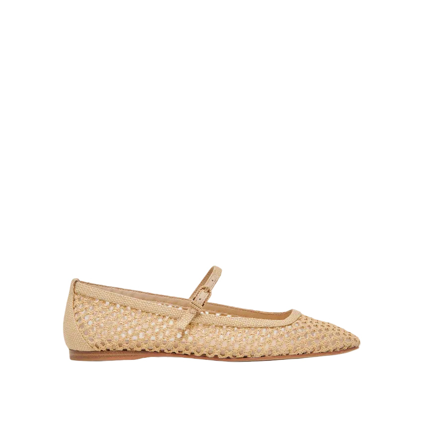 Dolce Vita Reyes Ballet Flats Lt Natural Woven Raffia