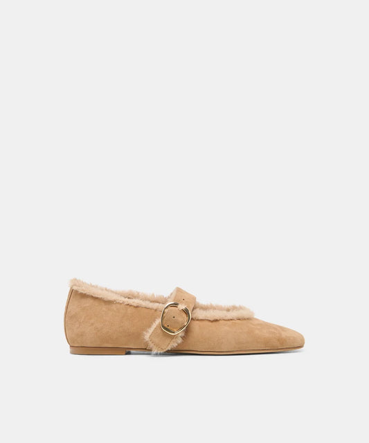 Dolce Vita Mella Plush Sand Suede Flat