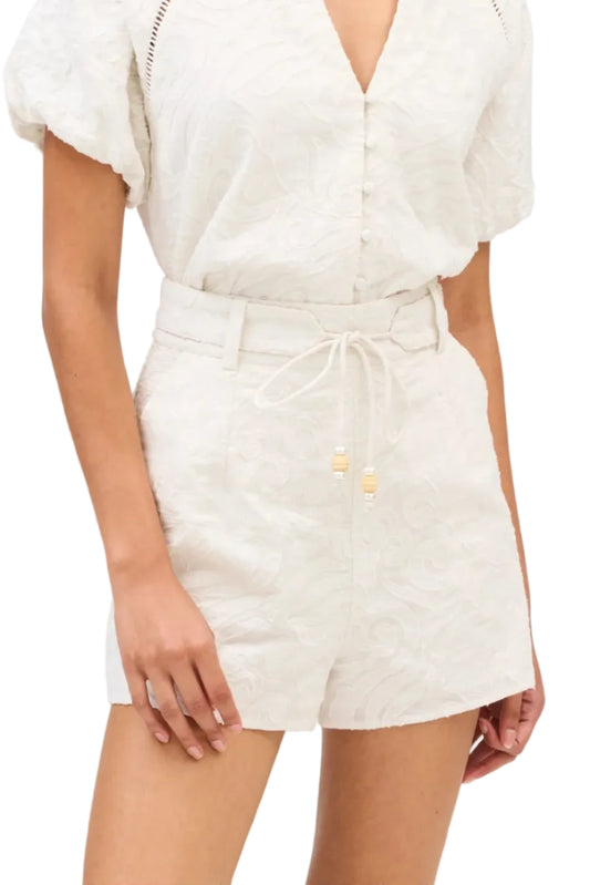Allison NY Embroidered Ainsley Mini Shorts