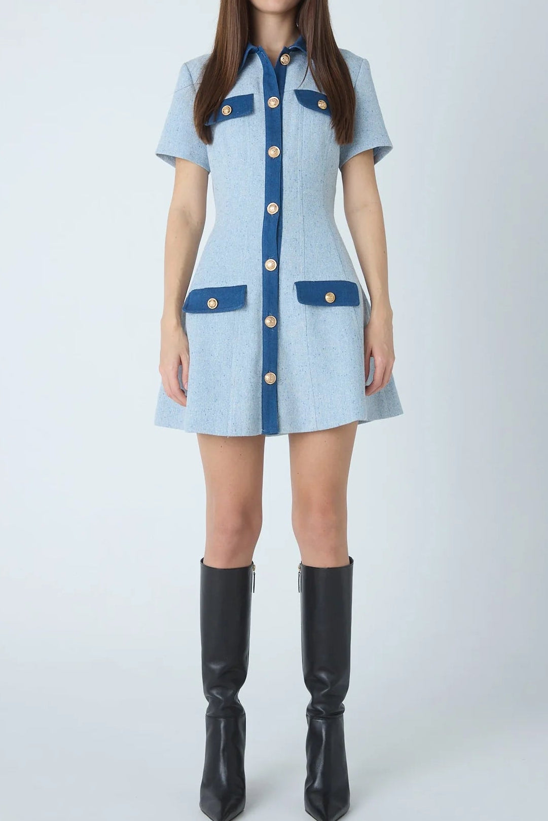 JS71 Farrow Two Tone Short Dress
