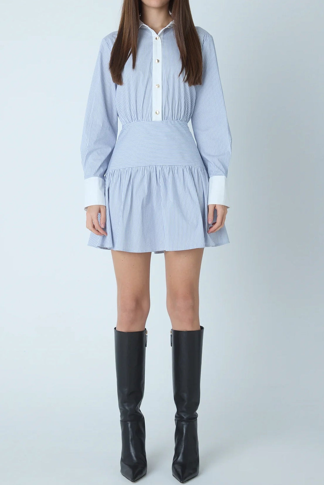 JS71 Cora Striped Short Dress
