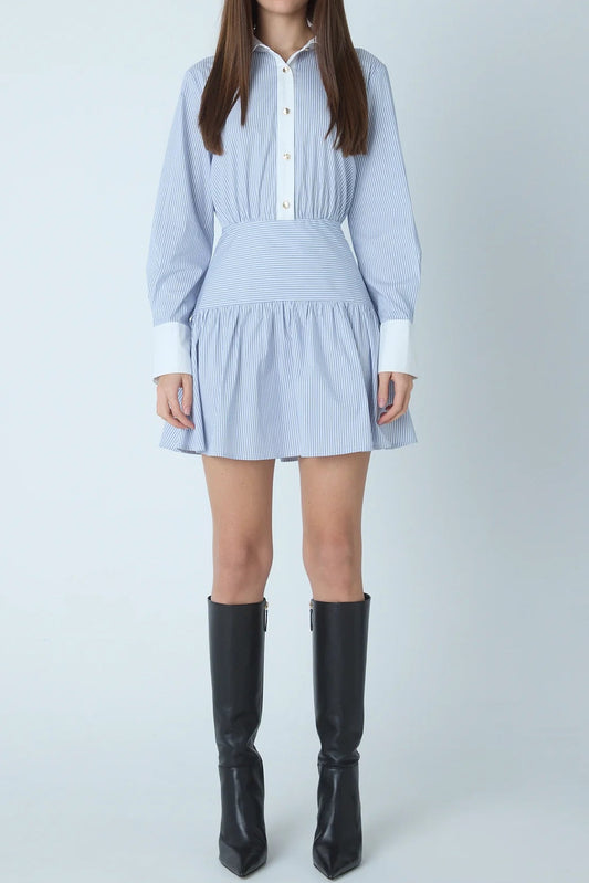JS71 Cora Striped Short Dress