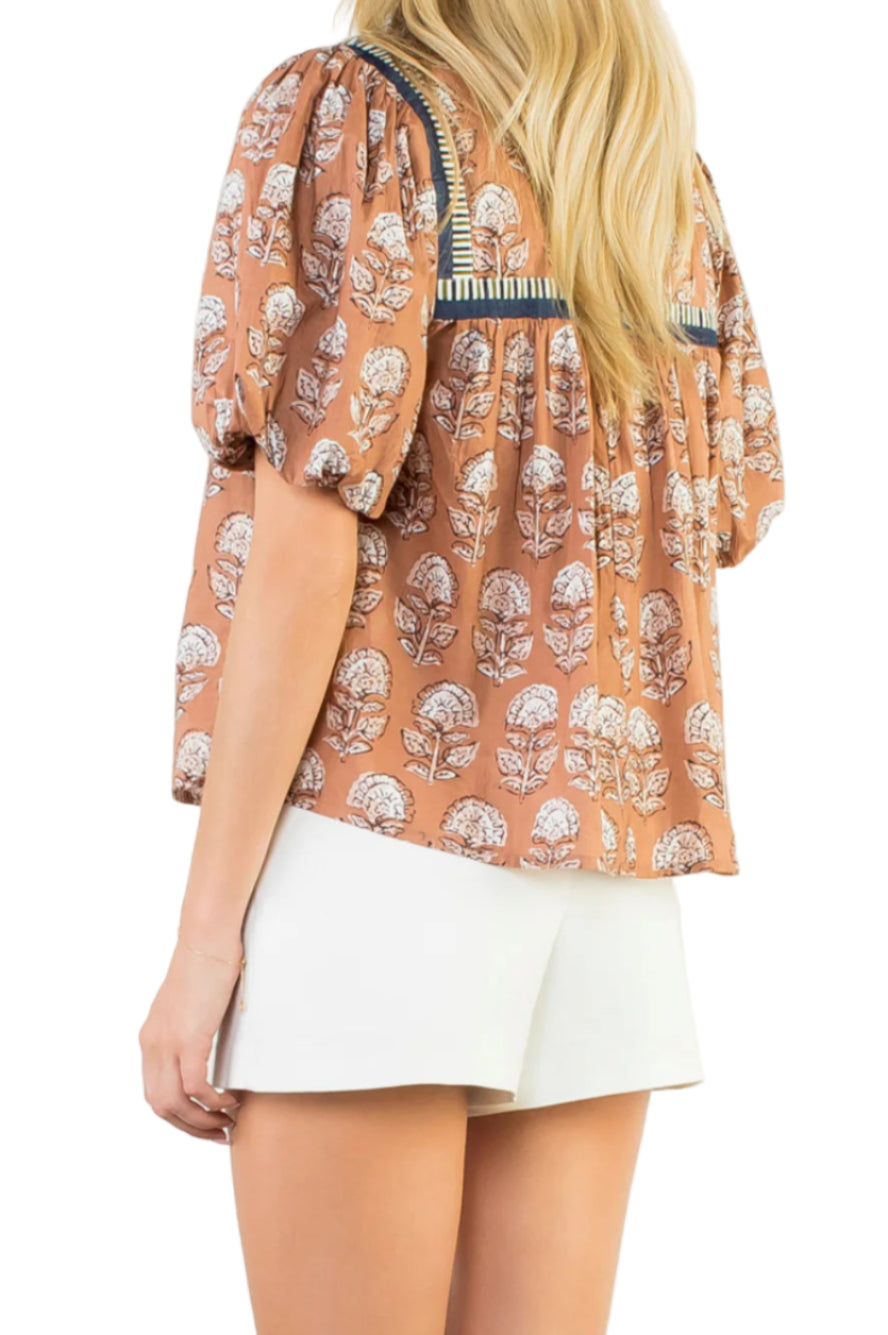 Maria Puff Sleeve Floral Top