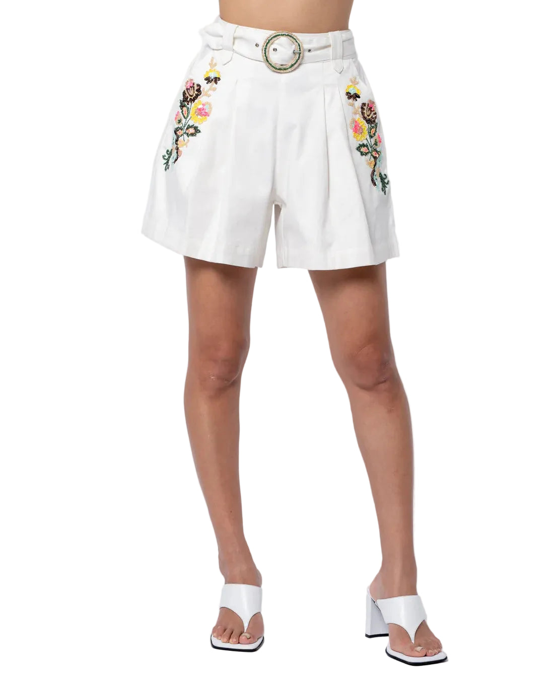 Ciebon Amory Beaded Top and Seleste Beaded Mini Shorts