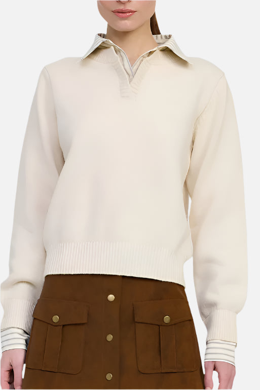 En Saison Azra Mixed Media Sweater