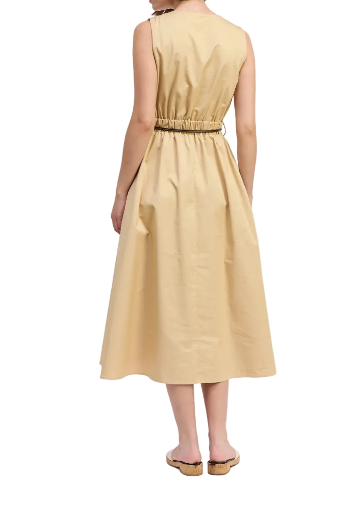 En Saison Aderissa Pleated Sleeveless Midi Dress