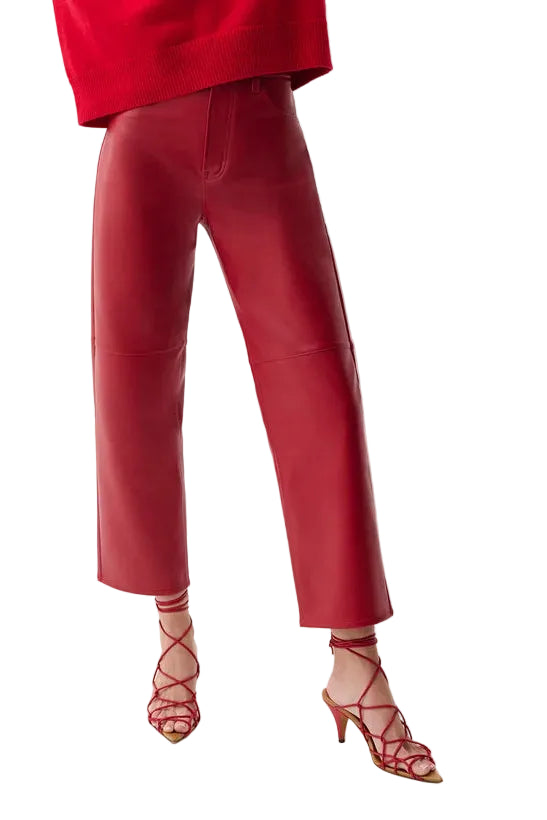 Pistola Jett Alt Leather High Rise Bowed Straight