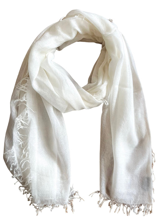 Blue Pacific Cashmere Bliss with Tassels Scarf