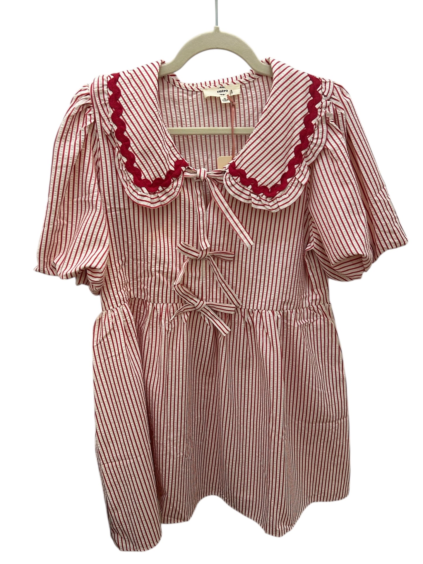 Carley Puff Sleeve Bow Dress