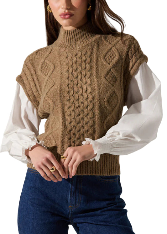 Angelina Mixed Media Sweater