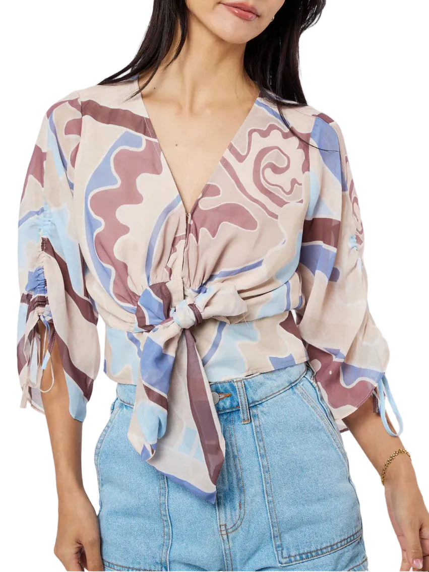 Ciebon Felly  Tie Front Top and Reeve High Waisted Mini Skirt Set
