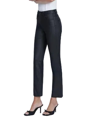 Vervet High Rise Coated Ankle Slim Straight Jeans