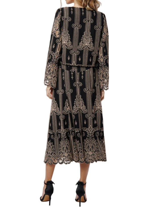 Ciebon Becca Two Tone Lace Cutout Top and Maxi Skirt