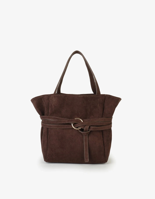 Remi/Reid Blythe Suede Purse In Chocolate