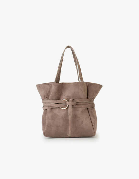 Remi/Reid Blythe Suede Purse In Taupe