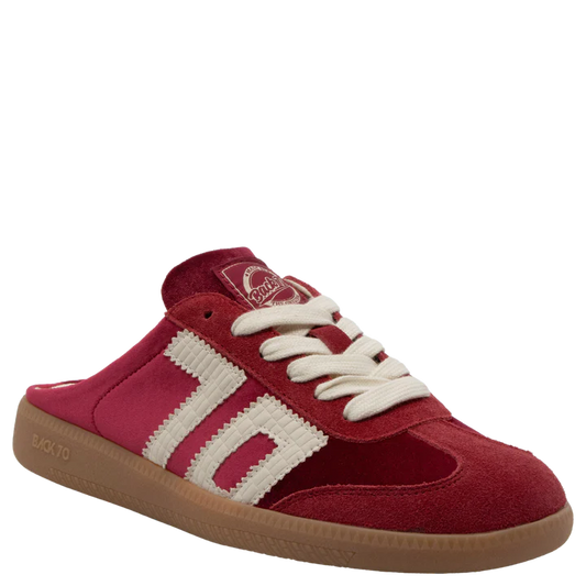 Back 70 Easter Backless Sneaker In Velvet Milk Red