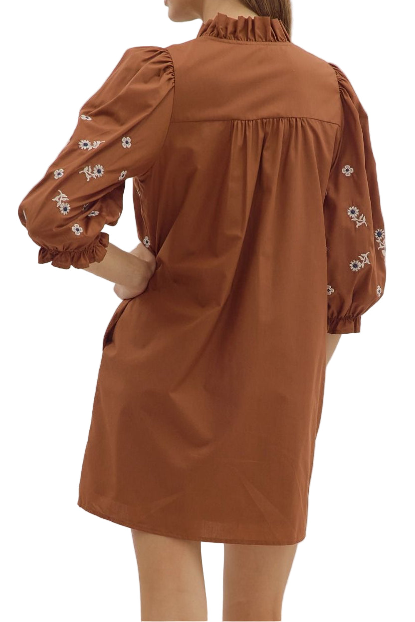 Raine Floral Embroidered Mini Dress