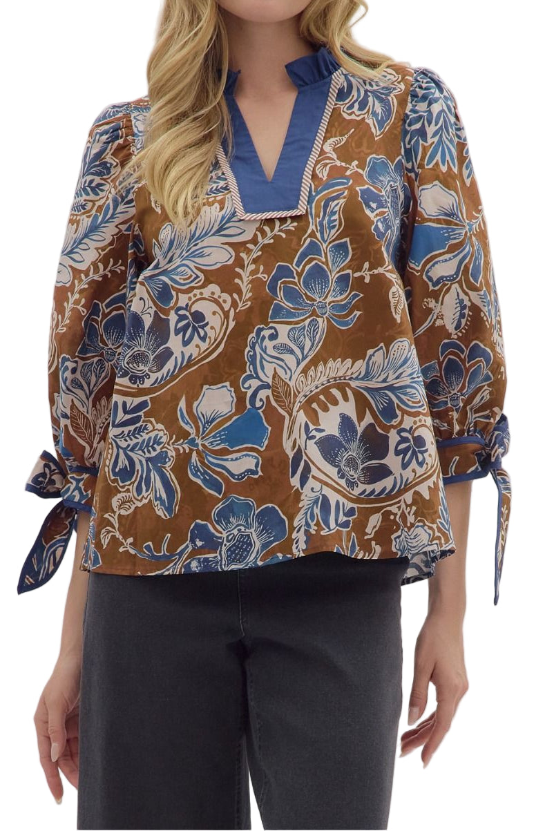 Ginger Floral Print Top