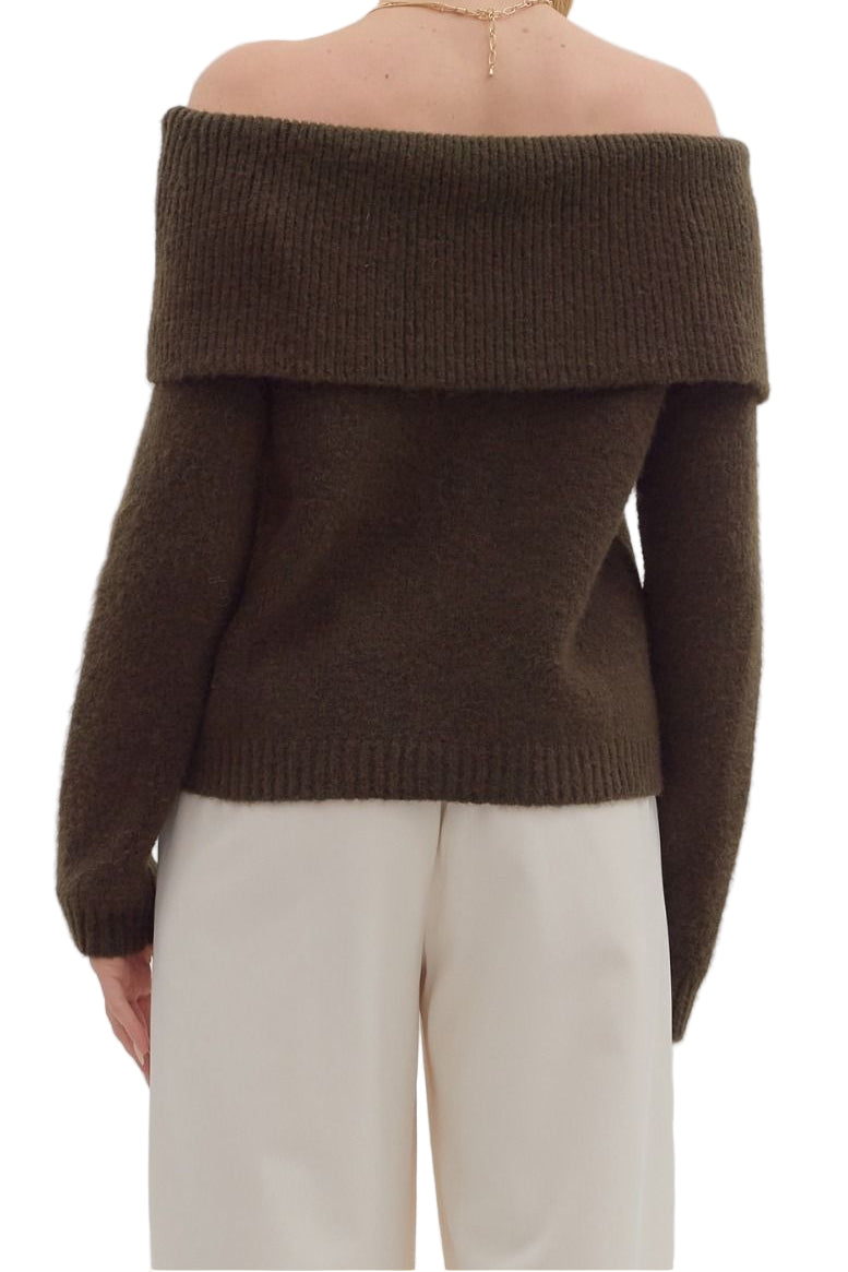 Spencer Off Shoulder Long Sleeve Sweater