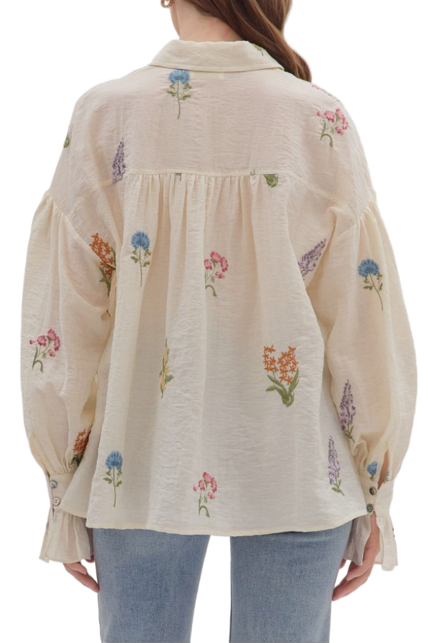 Hailey Button Up Floral Top
