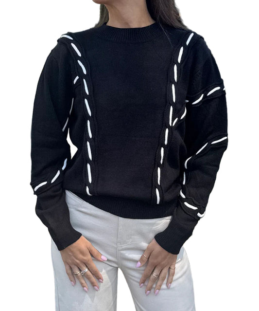 Amy Pattern Knit Sweater
