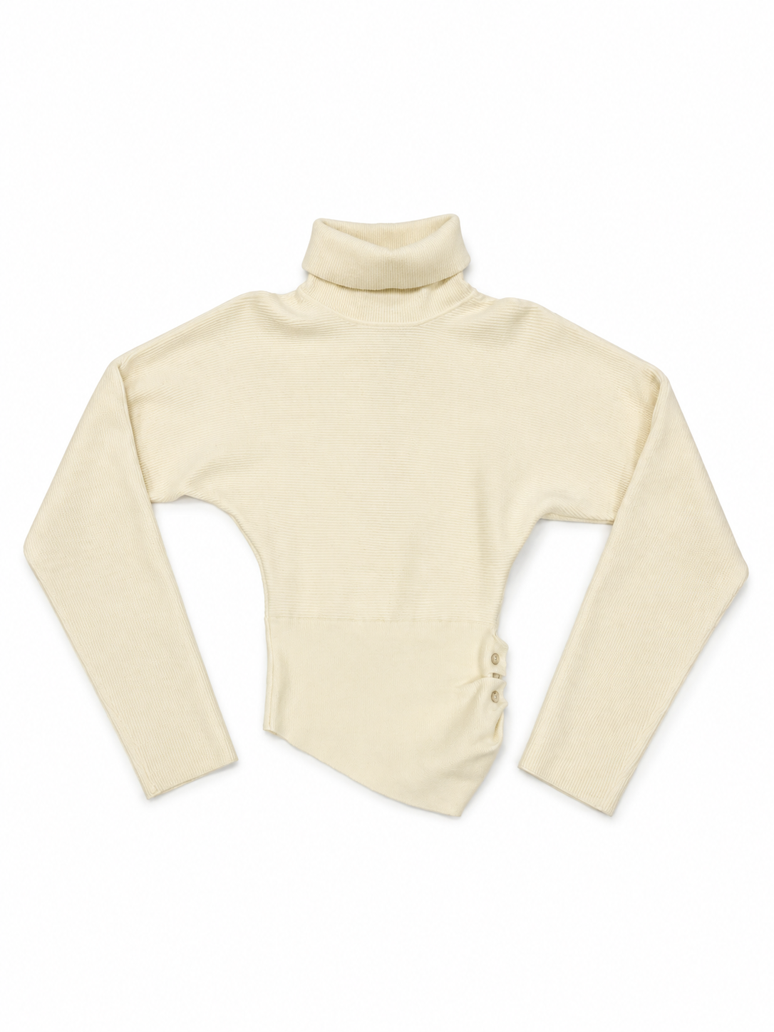 Ciebon Casanita Button Down Turtleneck In Cream