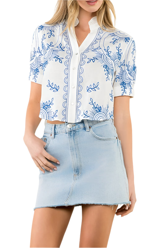 Emily Embroidered Top